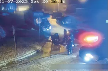  ?? CITY OF MEMPHIS ?? Tyre Nichols lies on the ground during a brutal attack by police officers Jan. 7 in Memphis, Tenn. Former Memphis police recruiters say the department increased incentives and lowered its standards to fill hundreds of slots in recent years.