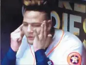  ?? Twitter ?? HOUSTON’S YULI GURRIEL gestures Friday after his home run off Dodgers pitcher Yu Darvish.