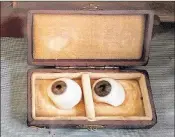  ?? KATE SILVER / FOR WASHINGTON POST ?? Pharmacist­s of the past sold a vast array of products related to health care, such as these glass eyes on display at the museum. .