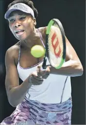  ?? Peter Parks AFP/Getty Images ?? VENUS WILLIAMS rallied after losing the first set to reach the final of the Australian Open.