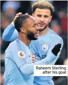  ??  ?? Raheem Sterling after his goal