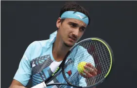  ??  ?? Lorenzo Sonego, 25 anni, numero 36 nel ranking ATP