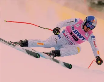  ??  ?? Dominik Paris, 29 anni, non saliva sul podio in superG dalle finali di Aspen del marzo 2017 (fu 2à)