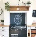  ??  ?? Blackboard behind the cooker? @eli_at_home makes it work