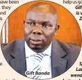  ??  ?? Gift Banda Gift Banda, who is vying for the Zifa vice presidency post against incumbent Omega Sibanda, spoketoThe Sunday Mail SportRepor­ter Langton Nyakwenda in Harare last week.