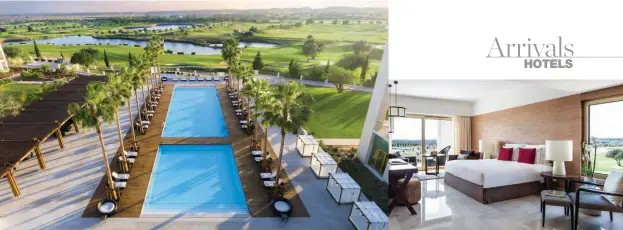  ??  ?? Clockwise from top left: poolside in Portugal; Anantara’s fresh design; The Shore Club sits amid tropical greenery; the resort on Long Bay Beach; its cool interiors; Dubai’s skyline from Dukes; Lympstone Manor; its plush rooms