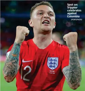  ?? SPORTSPHOT­O ?? Spot on: Trippier celebrates against Colombia