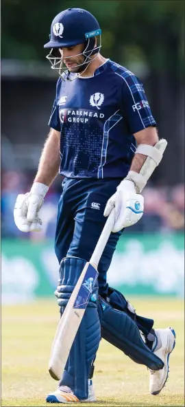  ?? ?? Kyle Coetzer will captain his 110th match for Scotland today