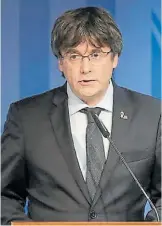  ??  ?? Carles Puigdemont. Exiliado.