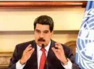  ??  ?? PRONUNCIAM­IENTO. Nicolás Maduro dijo que el “conflicto” entre su Gobierno con la oposición es “estéril”.