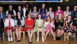  ?? Photos by Sheila Fitzgerald ?? BELOW: Girls from the U12 Ladies Football team who won the North Cork final and were also runners up in county championsh­ip.
