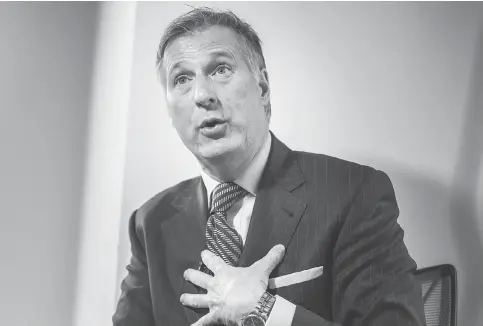  ?? ERNEST DOROSZUK / POSTMEDIA NEWS FILES ?? Former Conservati­ve leadership hopeful Maxime Bernier has been asked by the party’s lawyers to refrain from accessing a list of Conservati­ve members, after the Quebec MP announced he was quitting caucus to form his own breakaway party.