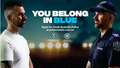  ?? ?? Recruitmen­t push: South Australian adverts hoping to entice trained gardaí to Adelaide