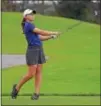  ?? PETE BANNAN — DIGITAL FIRST MEDIA ?? Liddie McCook of Downingtow­n East tees off on a par 3 Wednesday at Turtle Creek. McCook finished in a tie for second in Class 3A after a second round score of plus-6.