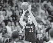  ?? DANIEL A. VARELA dvarela@miamiheral­d.com ?? Heat forward Duncan Robinson’s 807 career threes surpasses Tim Hardaway’s previous record of 806.