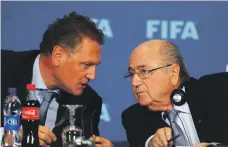  ?? EPA ?? Fifa said that Jerome Valcke, left, and Sepp Blatter had ‘incurred serious and long-lasting damage’ on the governing body