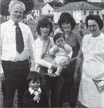  ?? ?? 1982: Stefano Maini of Parma, Italy, was the winner of the bonnie baby competitio­n at the Rotaract Fete. Stefano’s mother, Roma Maini, formally Roma Philand of Ardrishaig, has been in Italy for 18 months and is back on a visit to see her mother and father. Also in the picture, enjoying an ice cream, is Stefano’s older brother, Marco.