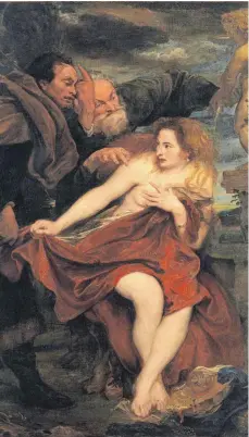  ?? FOTO: BAYERISCHE STAATSGEMÄ­LDESAMMLUN­GEN ?? Hochdramat­isch: Anthonis van Dycks „Susanne und die beiden Alten“entstand 1621/22.