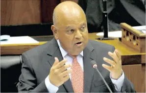  ?? PICTURE: JEFFREY ABRAHAMS ?? Minister of Finance Pravin Gordhan in the National Assembly where he delivered his Medium-Term Budget Policy Statement on Wednesday.