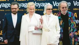  ?? ALBERTO PEZZALI/AP 2022 ?? ABBA’s Bjorn Ulvaeus, from left, Agnetha Faltskog, Anni-Frid Lyngstad and Benny Andersson are among those whose albums are entering the America canon.