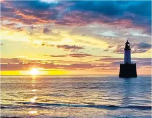  ??  ?? Rattray Head lighthouse, 12 miles south of Fraserburg­h, is a listed building