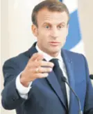  ??  ?? Francuski predsjedni­k “Jasno je da se stvara snažan sukob između nacionalis­ta i progresiva­ca”, kaže Emmanuel Macron