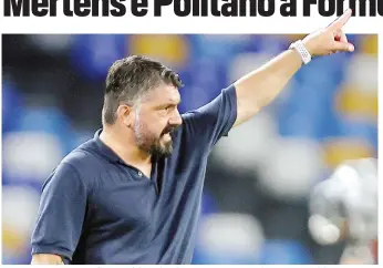  ?? MOSCA ?? Gennaro Gattuso, 42 anni, allenatore del Napoli. Dal 24 agosto in ritiro con gli azzurri a Castel di Sangro