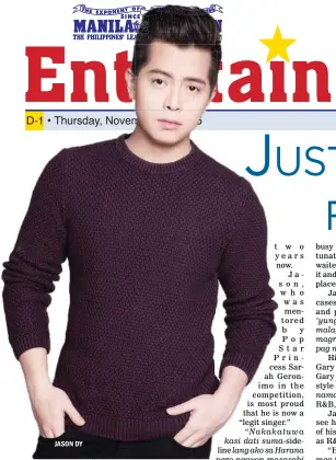  ??  ?? JASON DY Daryl moves from onedream to the next