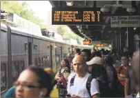  ?? Tyler Sizemore / Hearst Connecticu­t Media file photo ?? Overcrowdi­ng on MetroNorth trains will likely continue in 2018.