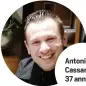  ??  ?? Antonio Cassano, 37 anni