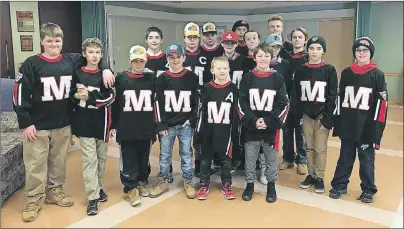  ?? SUBMITTED PHOTO/JILL ELLSWORTH ?? The Glace Bay Miners are one of 13 teams participat­ing in the Chevrolet Good Deeds Cup, a national contest for minor hockey teams who exhibit good behavior on and off the ice. The contest was recently halted because of online voting issues, but when...