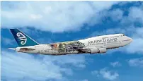  ??  ?? Air New Zealand has a habit of changing its livery to cash in on whatever’s trending, whether it’s the Rugby World Cup or The Lord of the Rings.