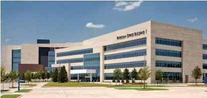  ??  ?? Two medical office buildings sporting six-figure square footage include a four-story facility attached to Baylor Medical Center at McKinney (Texas), left, and the facility at St. Joseph Regional Medical Center in Mishawaka, Ind., below.