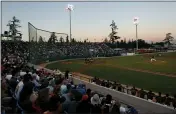  ?? NHAT V. MEYER — BAY AREA NEWS GROUP, FILE ?? Former Giants pitcher Madison Bumgarner throws for San Jose during its July 2017 game against the Modesto Nuts at San Jose Municipal Stadium in San Jose.