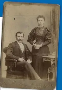  ??  ?? Ivan’s great great aunt Mary, photograph­ed c1892 with her first husband Peter Watson