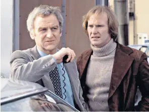  ?? ?? Waterman (above, right) as DS George Carter and John Thaw as DI Jack Regan in The Sweeney: right, as Terry Mccann with George Cole as Arthur Daley in Minder