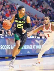  ?? ROGELIO V.S SOLIS/ASSOCIATED PRESS ?? Baylor’s Al Freeman (25) has helped the Bears earn a No. 2 ranking. They face third-ranked Kansas in a Big 12 showdown today. The Jayhawks are coming off a 79-73 victory over Kentucky.