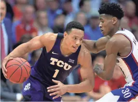  ?? AP FILE ?? TCU guard Desmond Bane (1), now a rookie for the Memphis Grizzlies, hasn’t played in a basketball game since March 11.