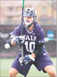  ?? Yale University Athletics ?? Will Weitzel and the Yale defense will meet Penn in an NCAA Tournament quarterfin­al Sunday.