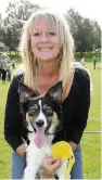  ??  ?? Mellow yellow Third place puppy was border collie ‘Bryn’ with owner Lorraine Burns