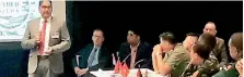  ??  ?? CICRA Group Director/ceo Boshan Dayaratne speaking as a panelist