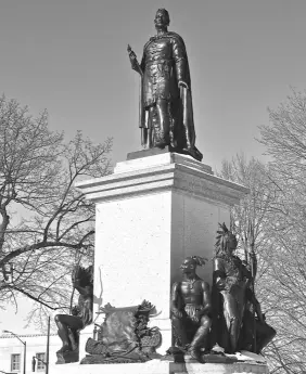  ??  ?? The Joseph Brant Monument in Brantford, Ontario.