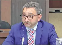  ?? PHOTO BY PARLVU.PARL.GC.CA ?? Transport Minister Omar Alghabra speaks at the House of Commons official languages committee on May 9.