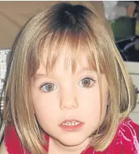  ??  ?? Madeleine McCann vanished from the family’s holiday apartment in Portugal in May 2007.