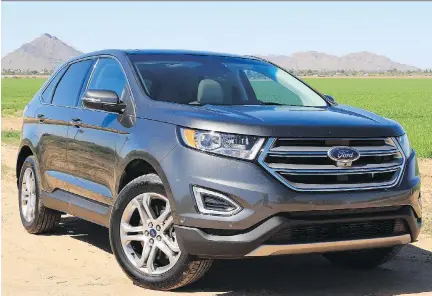  ?? P H O T O S : G R A E ME F L E T C H E R / D R I V I NG ?? The bold 2015 Ford Edge’s new drive platform offers more interior space and increased cargo capacity.