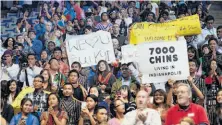  ?? Matt Kryger / Indianapol­is Star ?? Thousands of supporters turn out for Suu Kyi in Fort Wayne, home to one of the largest Burmese communitie­s in the U.S.