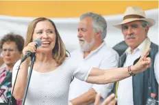  ??  ?? María Rojo acusó que como candidata de Morena a la alcaldía de Coyoacán sufrió violencia política por parte de su contrincan­te del Frente.