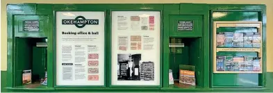  ?? Devon & Cornwall Rail Partnershi­p ?? Period signage, informatio­n boards and leaflet racks in the station booking hall await visitors at the restored station, which was officially completed and opened on December 21.