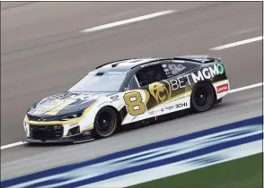  ?? Dylan Buell / Getty Images ?? Tyler Reddick drives during qualifying for the NASCAR Cup Series Pennzoil 400 at Las Vegas Motor Speedway on Saturday in Las Vegas.