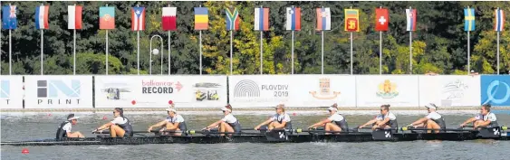  ?? Photo / AP ?? The Kiwi women’s eight missed the A final and had to row in a two-boat B final as consolatio­n.